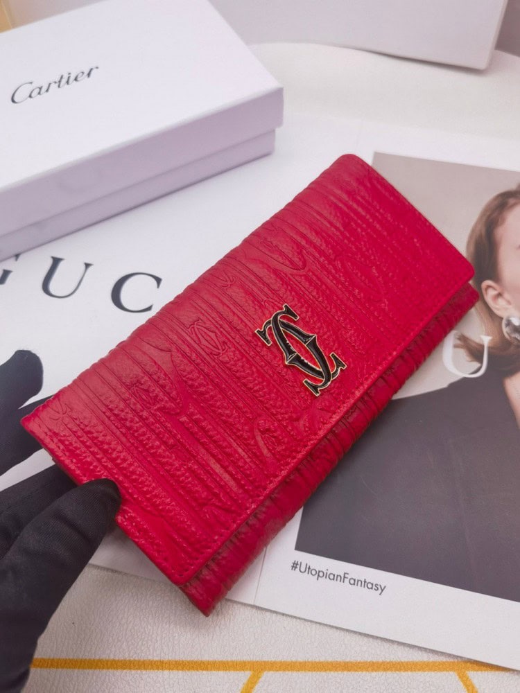 【AT3803】Cartier カルティエのクラシックなモノグラムロングウォレット👜