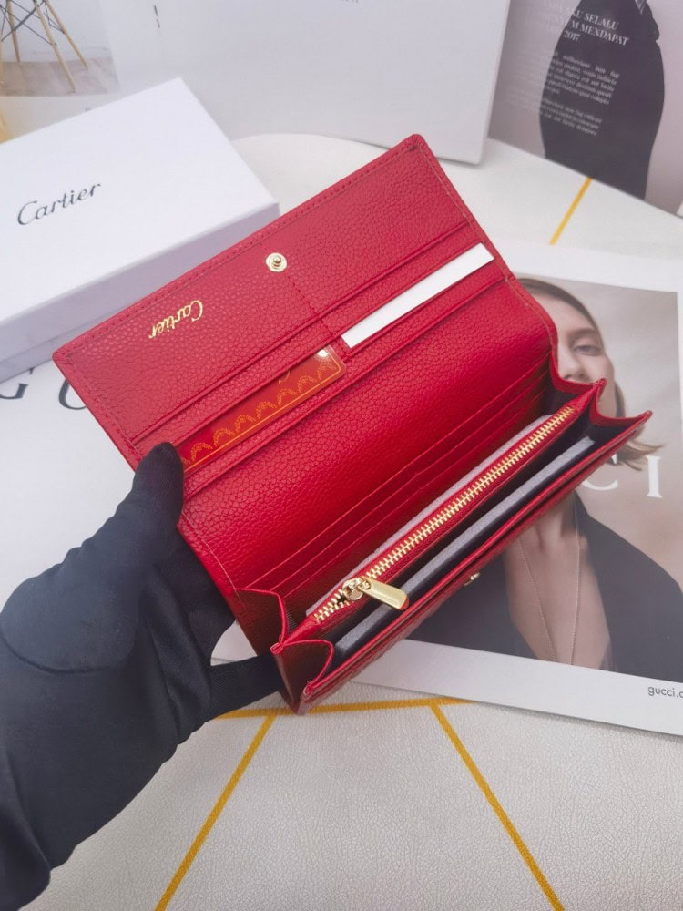 【AT3803】Cartier カルティエのクラシックなモノグラムロングウォレット👜