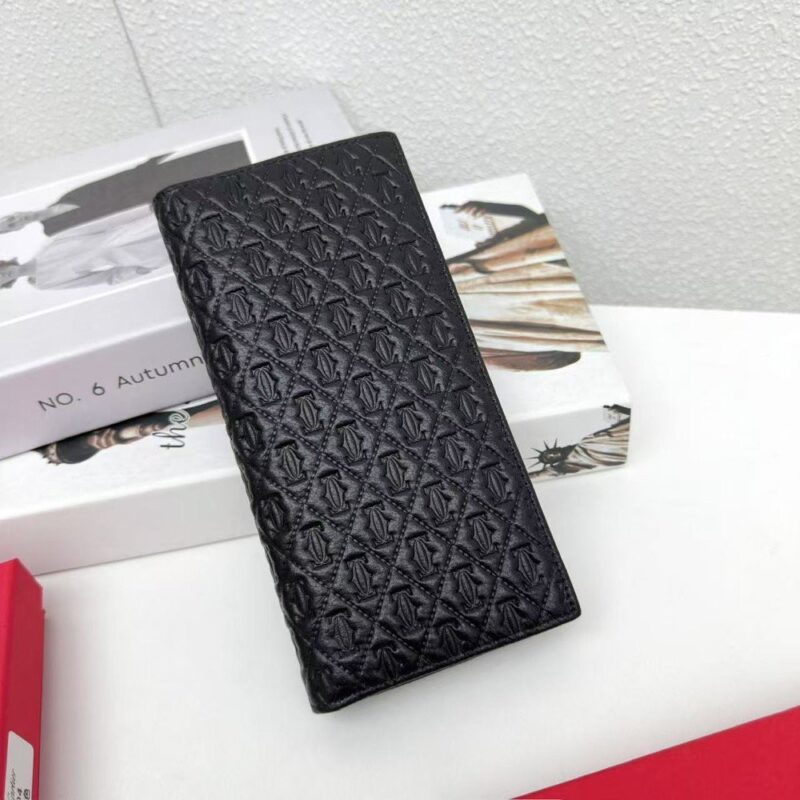 【AT3817】✨Cartier ラグジュアリーなクラシックな黒のレザーウォレットセット✨