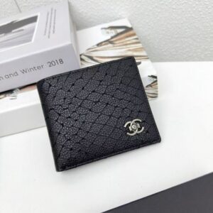 【AT3821】✨Chanel クラシックなダイヤ柄のレザーウォレットセット✨