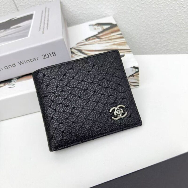 【AT3821】✨Chanel クラシックなダイヤ柄のレザーウォレットセット✨