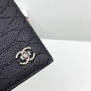【AT3821】✨Chanel クラシックなダイヤ柄のレザーウォレットセット✨