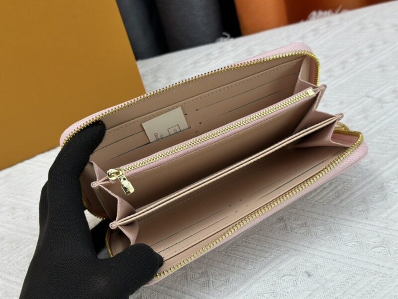 【AT3880】Louis Vuitton ルイ・ヴィトンモノグラム アンプレイント ピンク ジップ 長財布 💕 優雅で上品 M81510