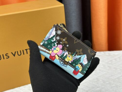 【AT3898】🎿❄️ Louis Vuitton ルイ・ヴィトン 冬季限定プリント キーケース コインパース ミニカードケース モノグラム・キャンバス