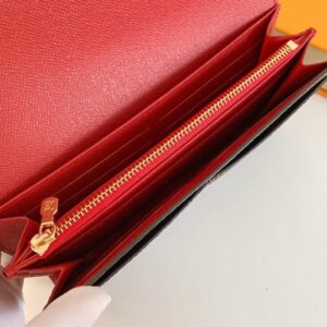 【AT3902】✨ Louis Vuitton ルイ・ヴィトン ダミエ 長財布（レッドライニング）🎀 クラシックと実用性を兼ね備えています。