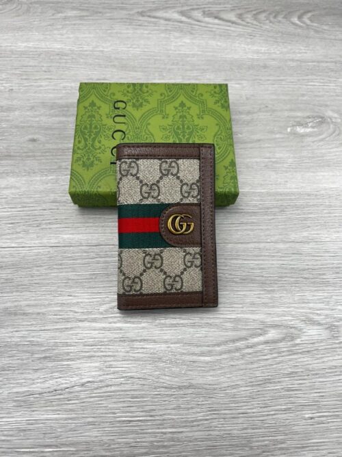 【AT3922】👜 Gucci グッチ GGパターンストラップカードケース｜クラシックなレトロスタイル×実用的で携帯に便利💼 💎 ブランドのアイコニックなデザイン × 軽量で持ち運びに便利