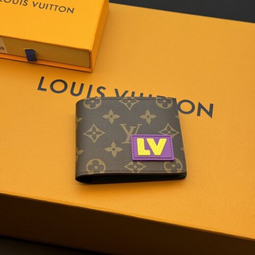 【AT3943】🌟 Louis Vuitton ルイ・ヴィトン モノグラム パッチワーク マルチカラーコンパクトウォレット 🌈