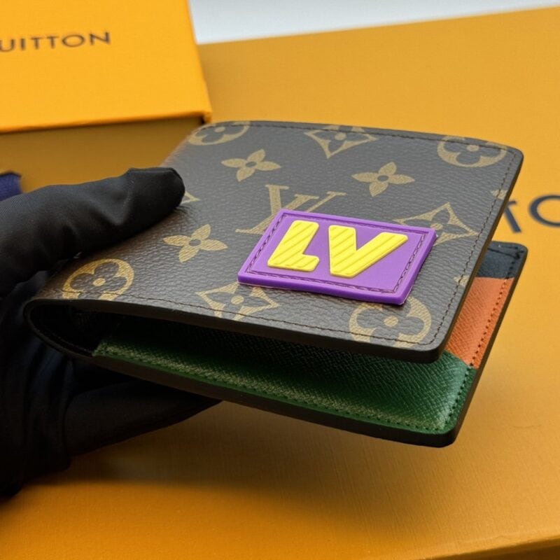 【AT3943】🌟 Louis Vuitton ルイ・ヴィトン モノグラム パッチワーク マルチカラーコンパクトウォレット 🌈