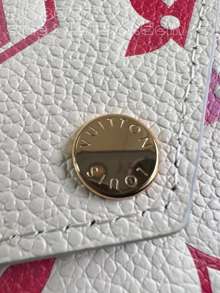 【AT3949】Louis Vuitton ルイ・ヴィトン M83507 モノグラム マルチカラー 限定 三つ折り財布 🌸ピンクフラワーデザイン レディース エレガントなウォレット