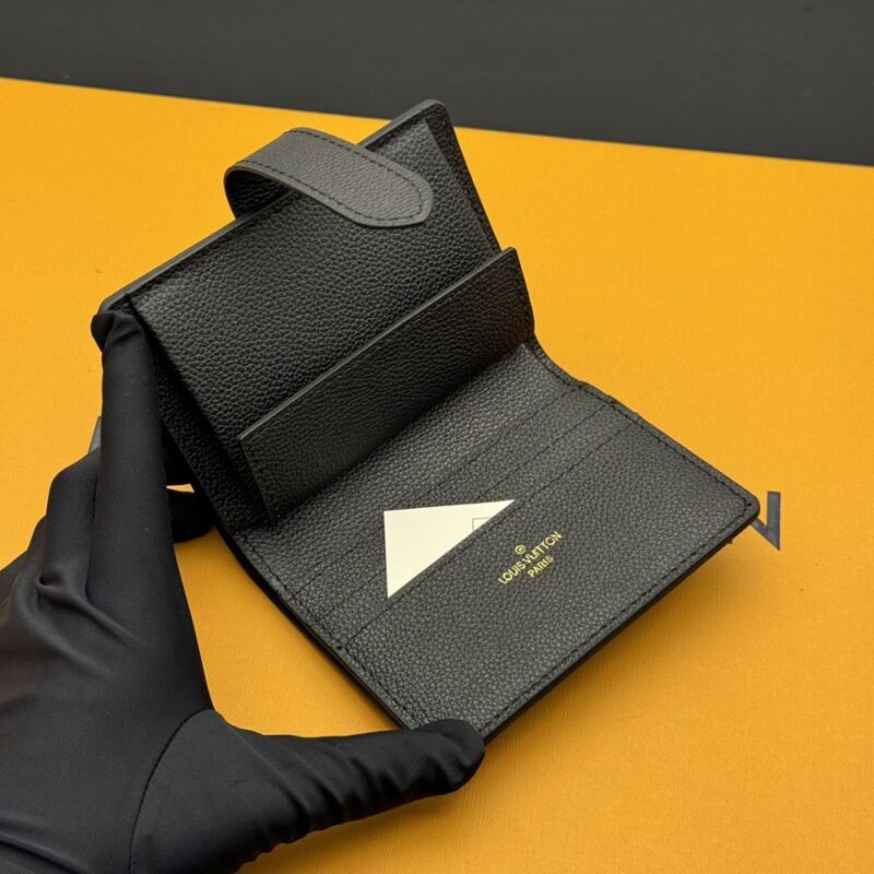 【AT3950】Louis Vuitton ルイ・ヴィトン クラシックロック ブラックグレイングレインレザーウォレット ミニマルラグジュアリー｜セーフティロック｜エレガントでコンパクト