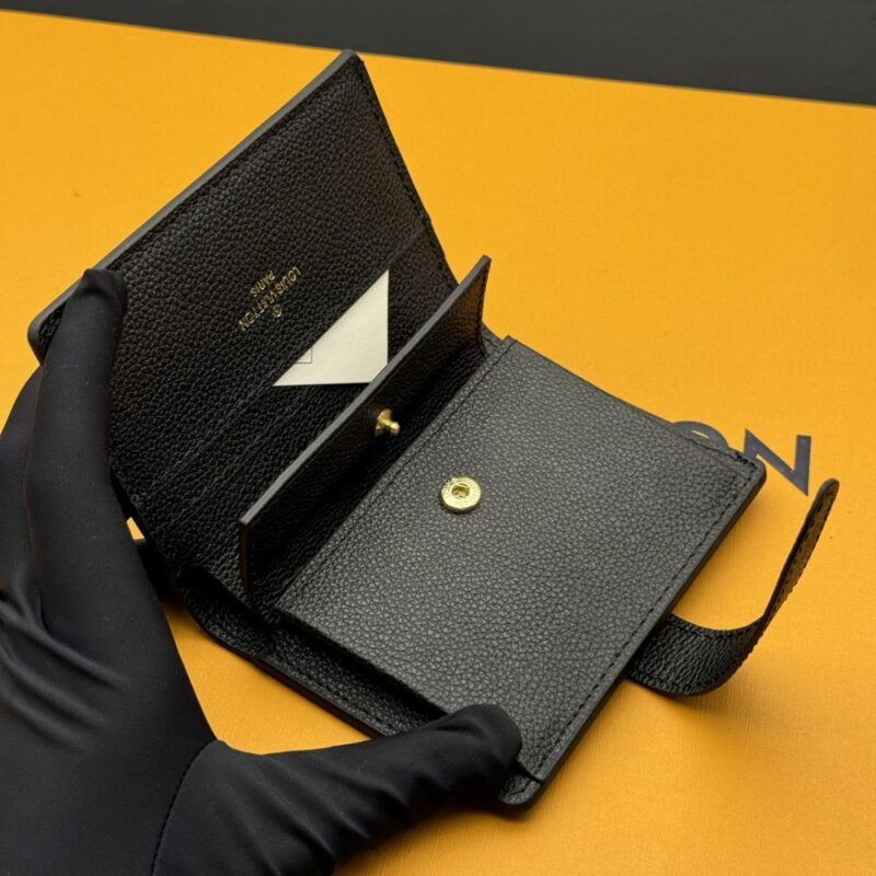 【AT3950】Louis Vuitton ルイ・ヴィトン クラシックロック ブラックグレイングレインレザーウォレット ミニマルラグジュアリー｜セーフティロック｜エレガントでコンパクト