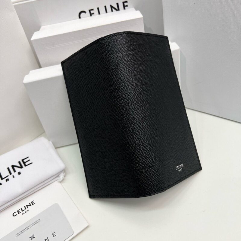 【AT3965】✨Celine Paris ハイエンドでシンプルなロングウォレット✨ ブラックグレインレザー｜クラシックでエレガント｜大容量デザイン