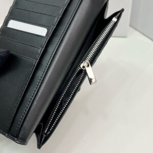 【AT3965】✨Celine Paris ハイエンドでシンプルなロングウォレット✨ ブラックグレインレザー｜クラシックでエレガント｜大容量デザイン