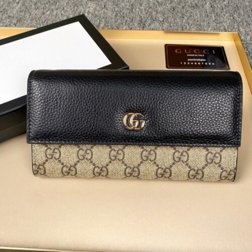 【AT3978】GucciのクラシックなGG Marmontパッチワークロングチェーンウォレット✨ ファッションと実用性の完璧な融合