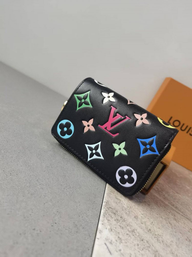 【AT3979】🌈 Louis Vuitton ルイ・ヴィトン × 村上隆 レインボー モノグラム ジップウォレット 🎨限定版デザイン🎁