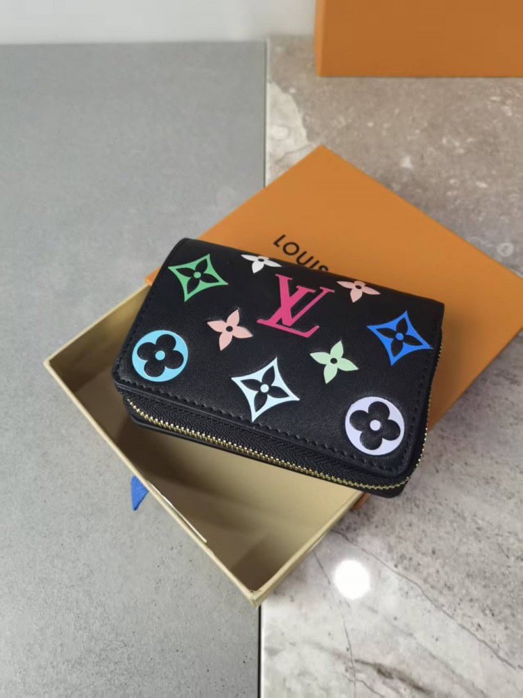 【AT3979】🌈 Louis Vuitton ルイ・ヴィトン × 村上隆 レインボー モノグラム ジップウォレット 🎨限定版デザイン🎁