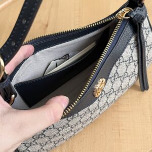 【AT4102】グッチ Ophidiaシリーズ PVC素材 グレー ショルダーバッグ | Gucci