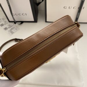 【AT4111】グッチGG Marmont斜め掛けバッグ - キャラメルカラーレザー製女性向けフェイクションバッグ | Gucci Firenze