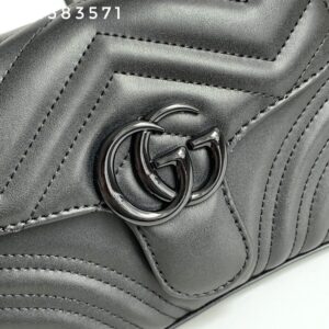【AT4113】グッチ(Gucci) マルモント ミニハンドバッグ 黒羊皮 チェーンショルダーバッグ 21x15.5x8cm | Gucci Italy