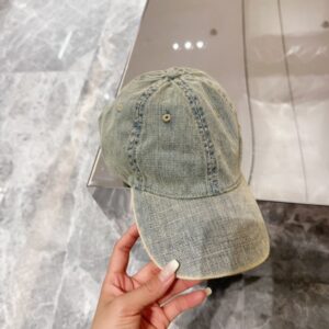 【AT4149】🧢✨ イヴ・サンローラン デニムベースボールキャップ｜ファッションとしてのヴィンテージ必須アイテム YSL