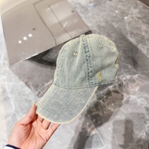 【AT4149】🧢✨ イヴ・サンローラン デニムベースボールキャップ｜ファッションとしてのヴィンテージ必須アイテム YSL