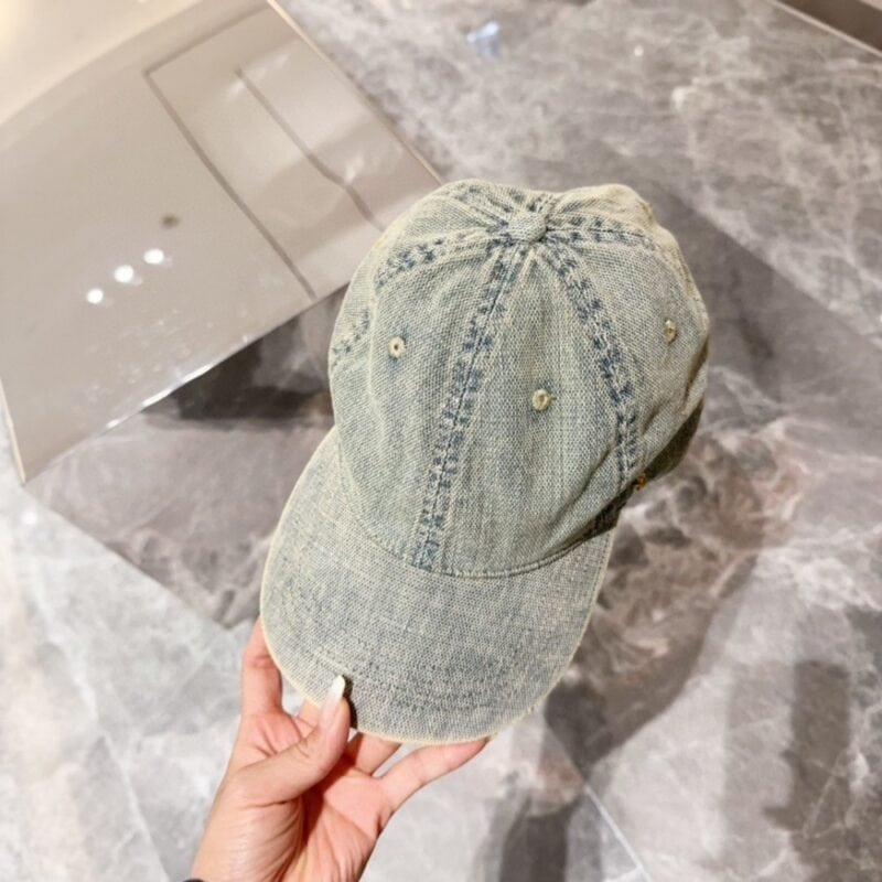 【AT4149】🧢✨ イヴ・サンローラン デニムベースボールキャップ｜ファッションとしてのヴィンテージ必須アイテム YSL