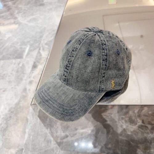 【AT4150】🧢 YSL新作 サンローラン クラシック デニムキャップ レトロなヴィンテージスタイル ユニセックス