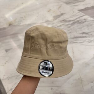 【AT4153】🧢サンローラン x ニューエラ コラボアイテム 無地バケットハット YSL