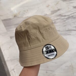 【AT4153】🧢サンローラン x ニューエラ コラボアイテム 無地バケットハット YSL