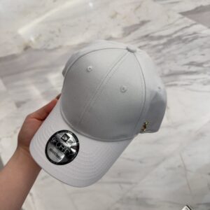 【AT4155】🧢 サンローラン × ニューエラ コラボレーションモデル 純白9FORTYベースボールキャップ YSL