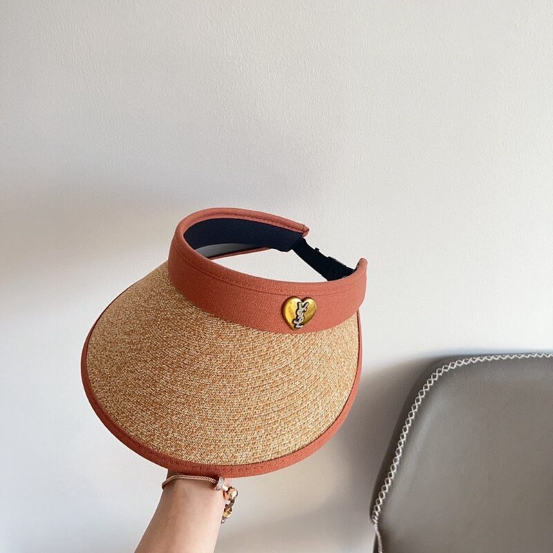 【AT4174】🧡 YSLヴィンテージハートストローハット｜限定版 🧡