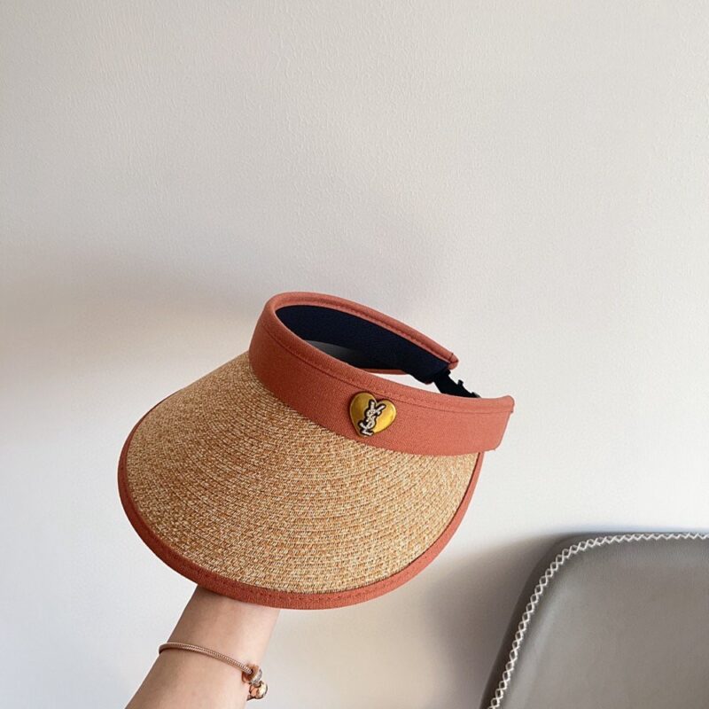 【AT4174】🧡 YSLヴィンテージハートストローハット｜限定版 🧡