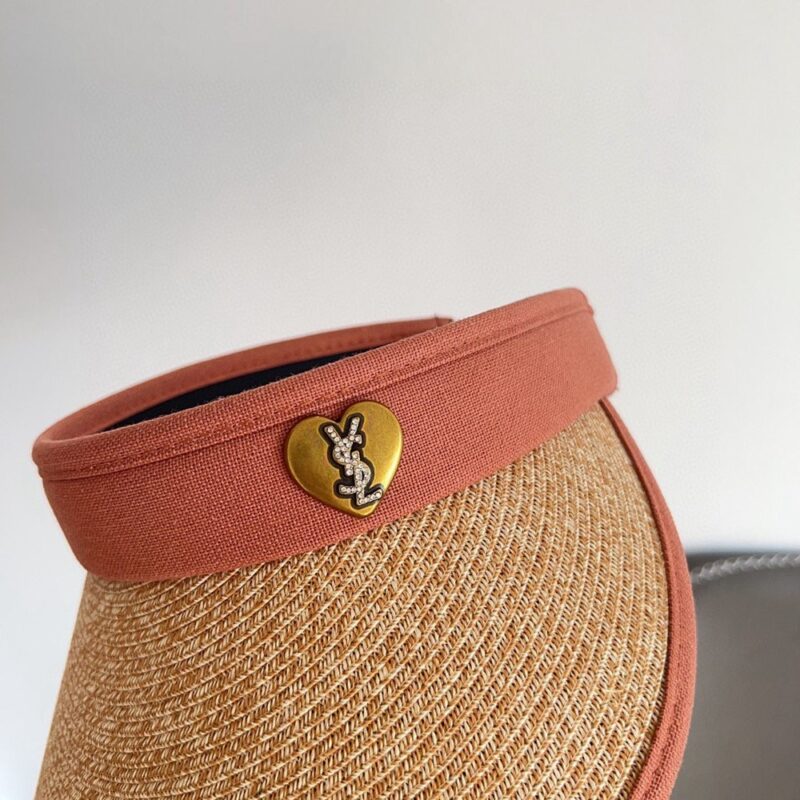 【AT4174】🧡 YSLヴィンテージハートストローハット｜限定版 🧡