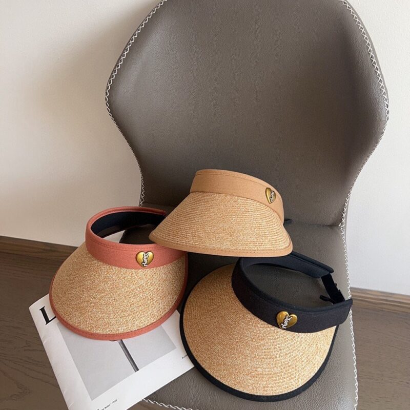 【AT4174】🧡 YSLヴィンテージハートストローハット｜限定版 🧡