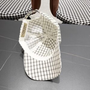 【AT5882】Burberryバーバリー チェック柄ベースボールキャップ コットンリネン素材 TBロゴ付き | Burberry