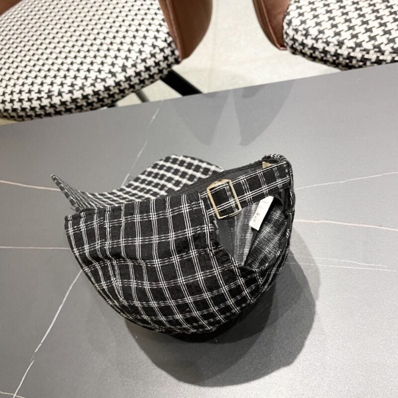 【AT5884】バーバリーチェック柄キャップ - ファッショナブルな高品質コットンリネンブレンドキャップ | Burberry London