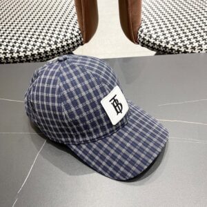 【AT5885】バーバリーブルーチェック柄キャップ - 英国のファッションと都会のエレガンスが融合 | Burberry London