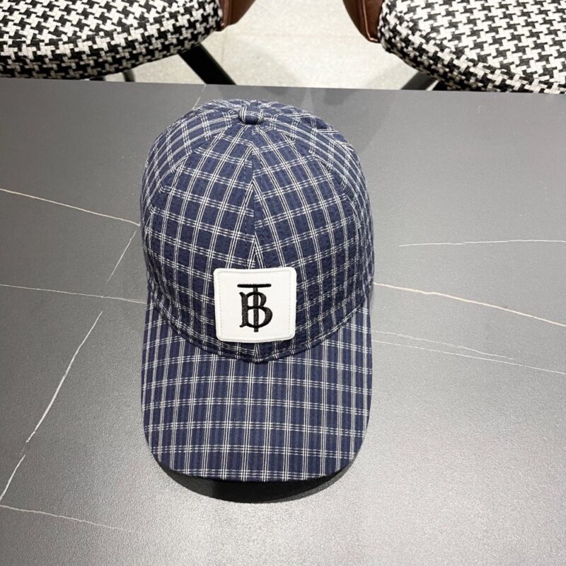 【AT5885】バーバリーブルーチェック柄キャップ - 英国のファッションと都会のエレガンスが融合 | Burberry London
