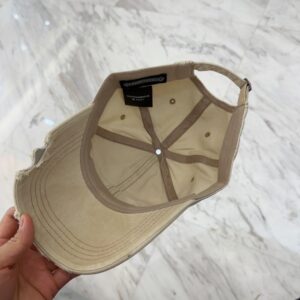 【AT5889】Chrome Hearts クロムハーツ 豪華な加工済みアイボリーのベースボールキャップ | Chrome Hearts