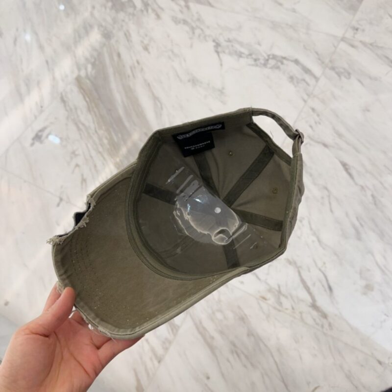 【AT5890】Chrome Hearts（クロムハーツ）レトロ加工済みオリーブグリーンベースボールキャップ | Chrome Hearts