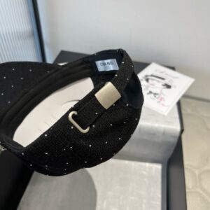 【AT5893】シャネルキャップ - エレガントな水晶ビーズチェーン付き帽子 | Chanel Paris