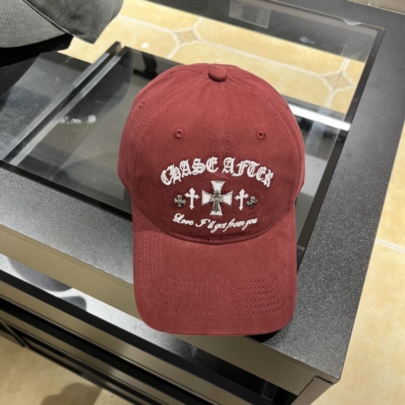 【AT5896】Chrome Hearts クロムハーツ ワインレッド ダックビル キャップ | Chrome Hearts