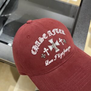 【AT5896】Chrome Hearts クロムハーツ ワインレッド ダックビル キャップ | Chrome Hearts