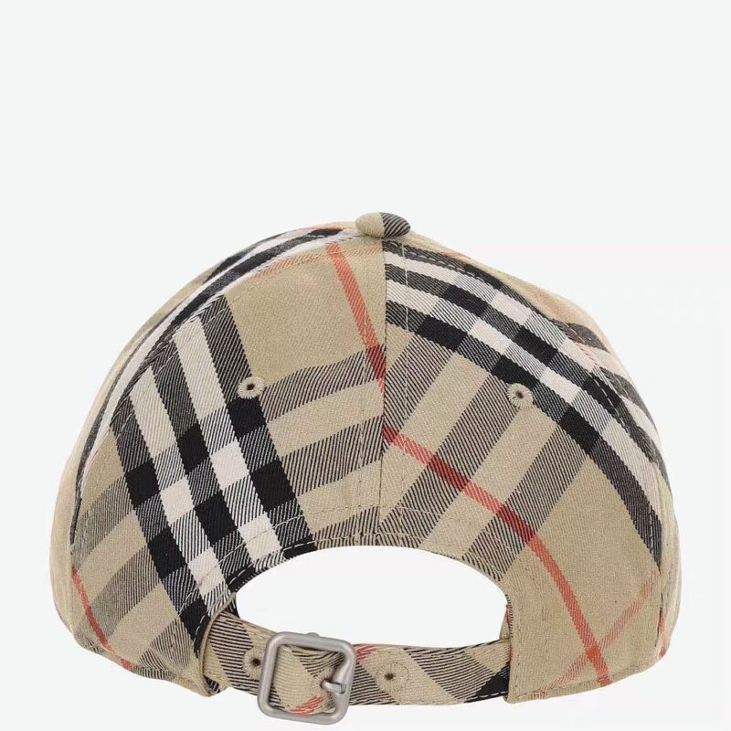 【AT5898】チェック柄調節可能な野球帽 - 都会のエレガントなファッションアイテム | Burberry London