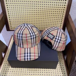 【AT5903】バーバリーのクラシックチェック柄ベースボールキャップ - 高品質素材、快適なフィット感 | Burberry London