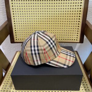 【AT5903】バーバリーのクラシックチェック柄ベースボールキャップ - 高品質素材、快適なフィット感 | Burberry London