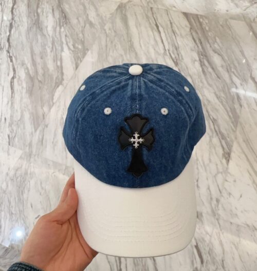 【AT5904】クロムハーツデニム ロック ベースボールキャップ | Chrome Hearts