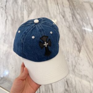 【AT5904】クロムハーツデニム ロック ベースボールキャップ | Chrome Hearts