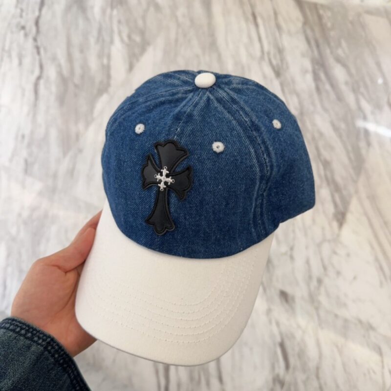 【AT5904】クロムハーツデニム ロック ベースボールキャップ | Chrome Hearts