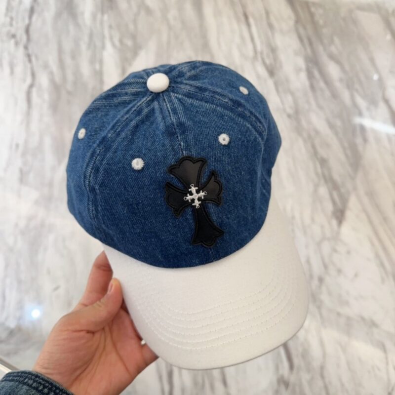 【AT5904】クロムハーツデニム ロック ベースボールキャップ | Chrome Hearts